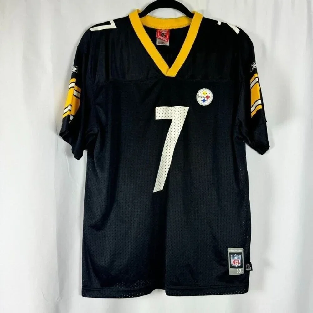 Reebok NFL Players Inc Steelers Jersey Roethlisberger 7 Size Boys Youth XL 18-20